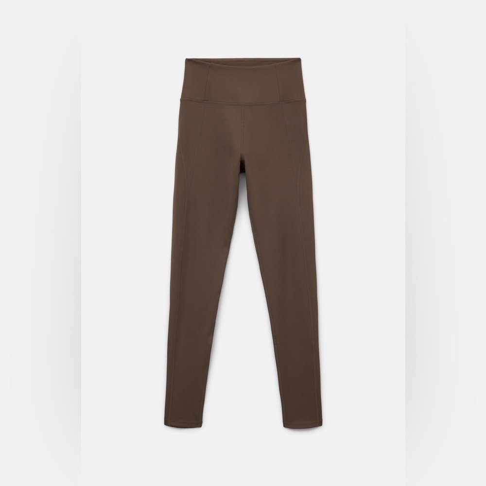 Girlfriend Collective 4008 Compressive High Rise‎ Leggings Cropped Brown Sz XS
